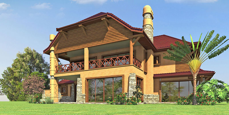 HOUSE TYPE C3 - REAR VIEW