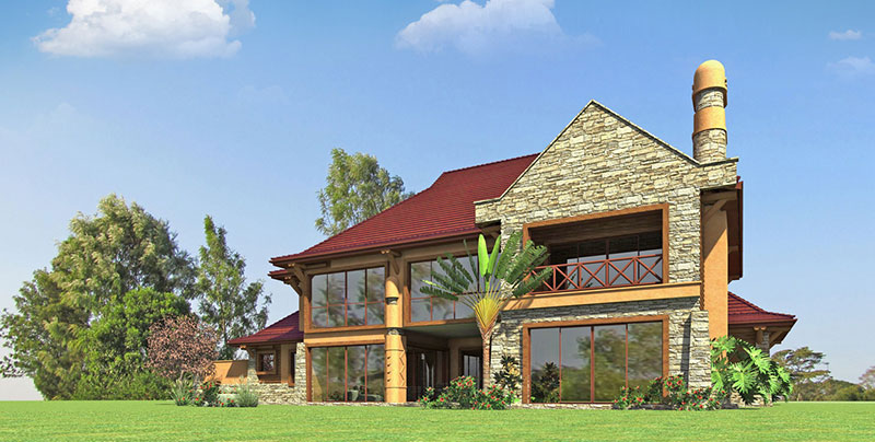 HOUSE TYPE C4 - REAR VIEW