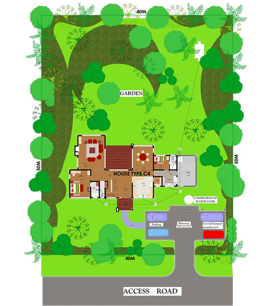 HOUSE TYPE C4  SITE PLAN