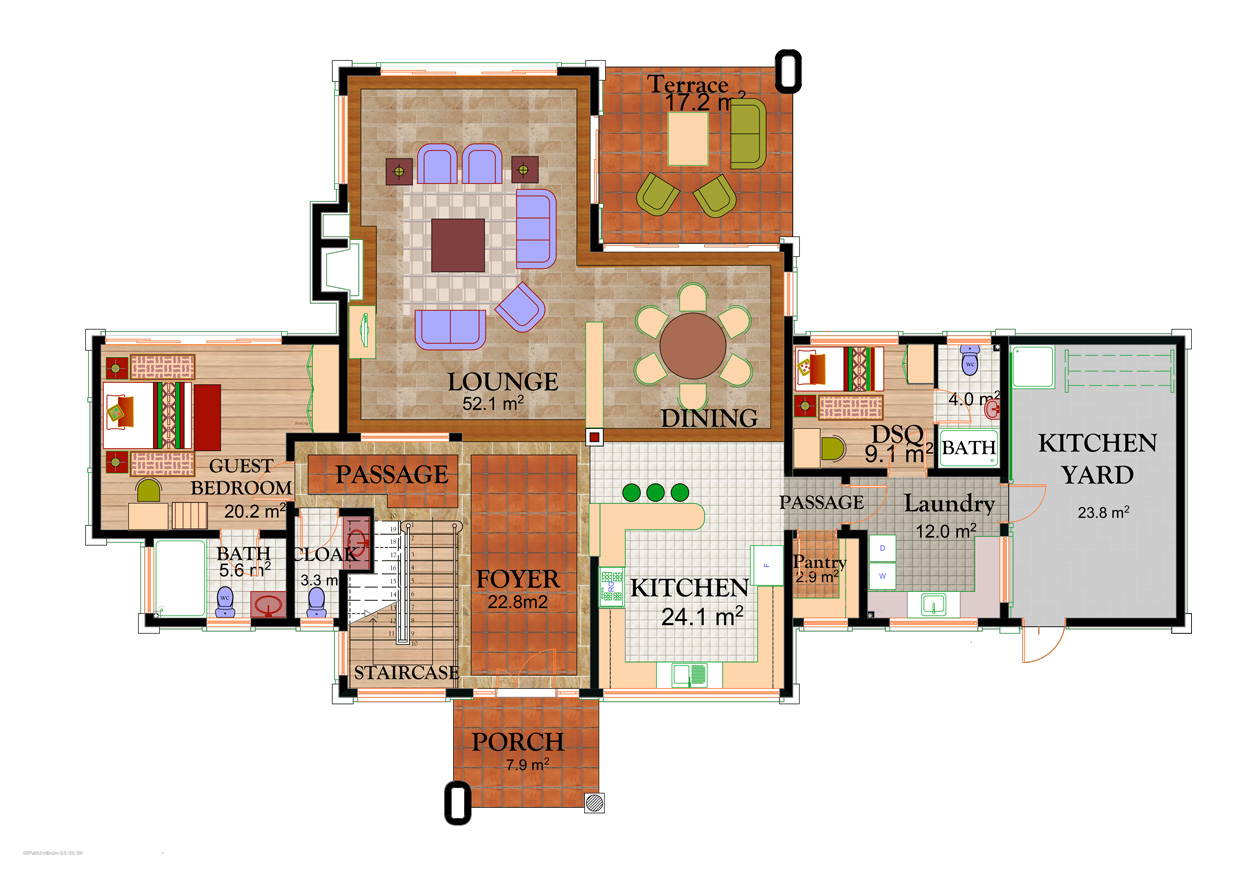 House Type C3 - Ground Floor Plan 