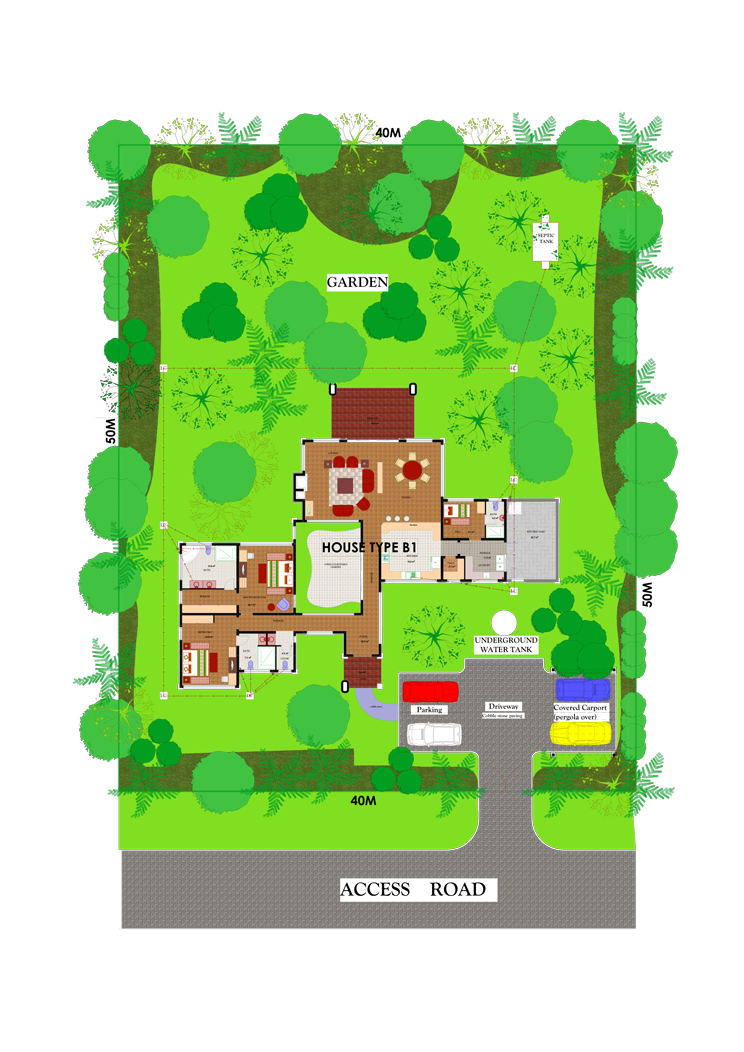 SITE PLAN-HOUSE TYPE B1